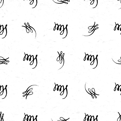 Seamless pattern with calligraphic vignettes vector image