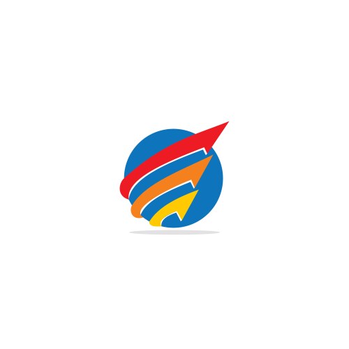 Circle swirl colorful motion logo Royalty Free Vector Image