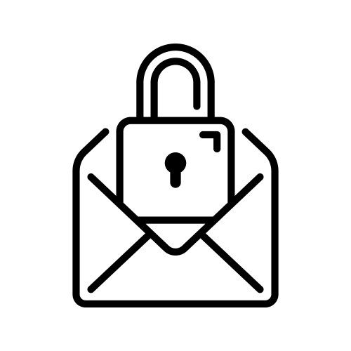 Line icon design of read or open email with notif vector image