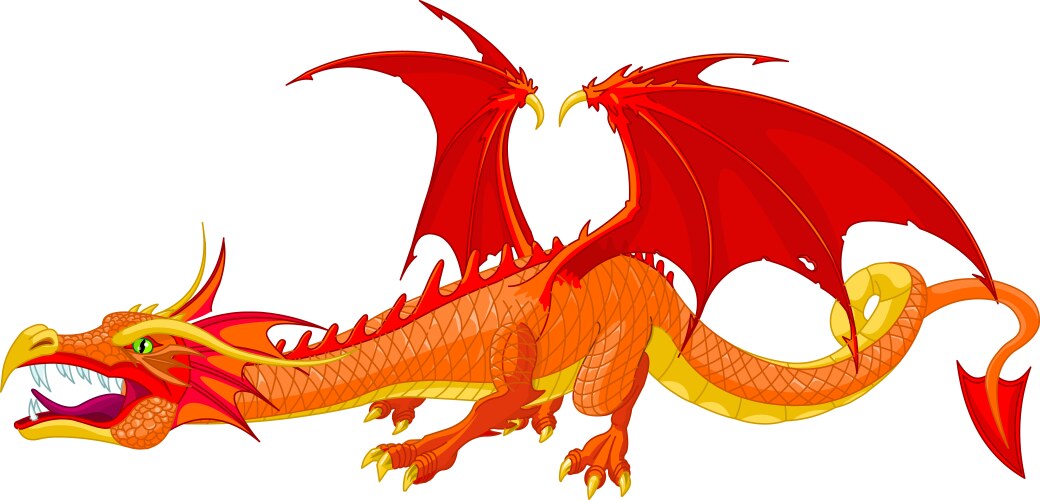 red dragon vector image