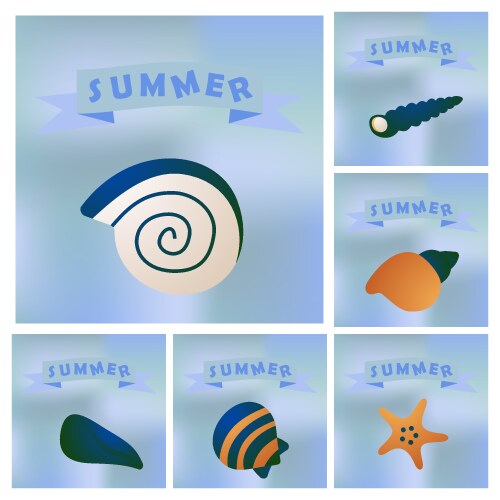 Star Shell Vector Sea shells and star Royalty Free Vector Image - VectorStock
