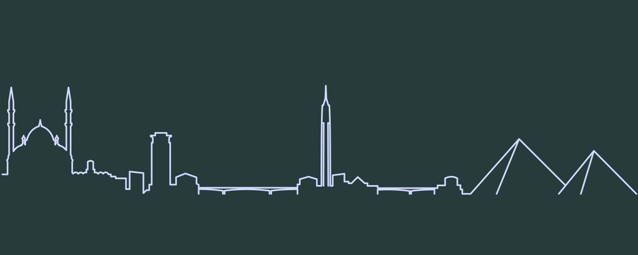 Cairo silhouette skyline egypt Royalty Free Vector Image