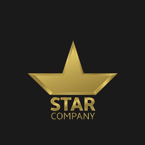 Chart arrow business gold logo Royalty Free Vector Image