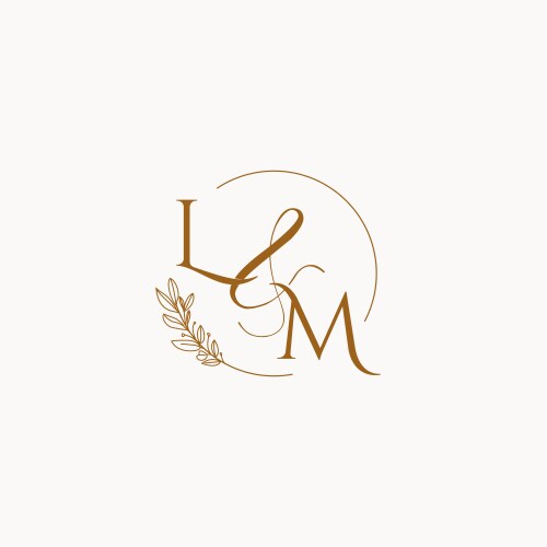 La initial wedding monogram logo Royalty Free Vector Image
