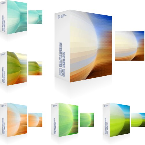 Multicolor Packaging Design Multicolor box design Royalty Free Vector Image