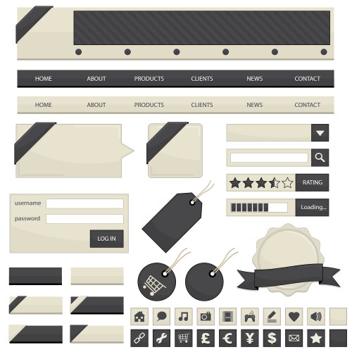 Documents authorization landing page template Vector Image