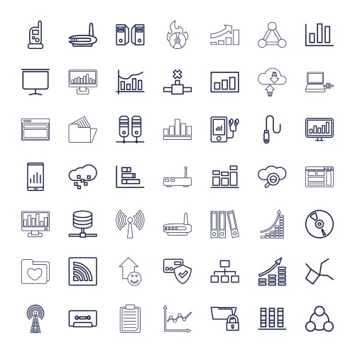 Data icons Royalty Free Vector Image - VectorStock