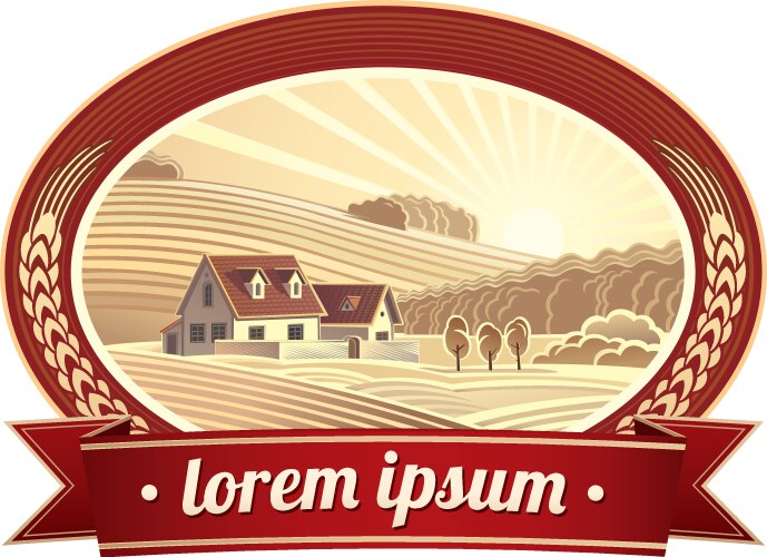 Rural landscape Royalty Free Vector Image - VectorStock