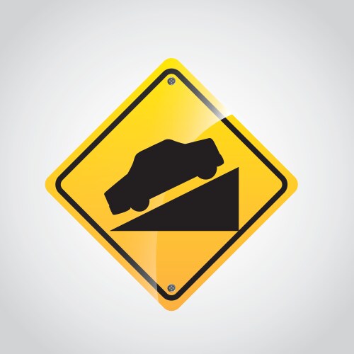 Right curve sign Royalty Free Vector Image - VectorStock