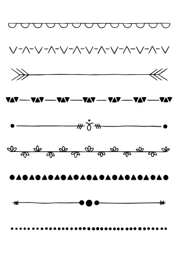 0017 hand drawn dividers vector image