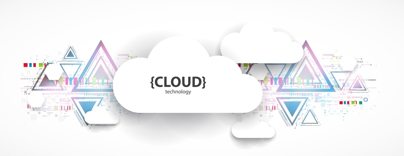 web cloud technology business abstract background vector