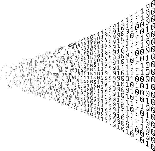 Digital Binary Code Data Flow vector image