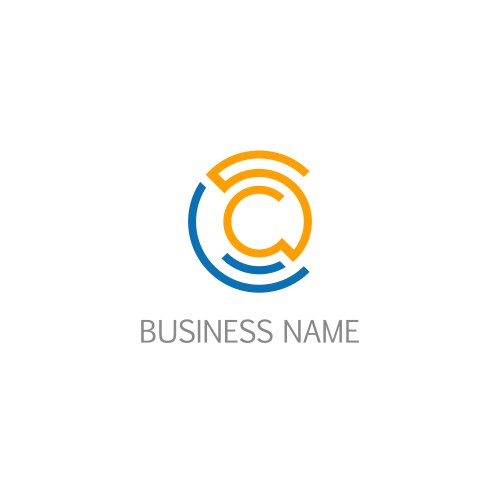 Round letter c business logo Royalty Free Vector Image