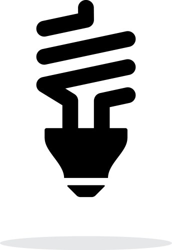 Light bulb and cfl lamp icons Royalty Free Vector Image