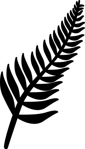 Simple fern leaf silhouette Vector Image
