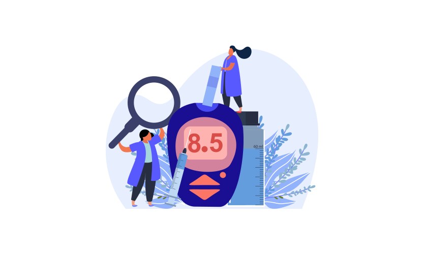 Blood glucose testing meter Royalty Free Vector Image
