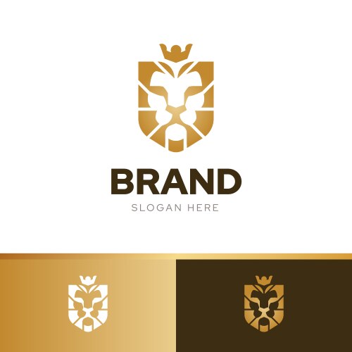 Lion Shield Logo - Regal & Powerful Vector Image