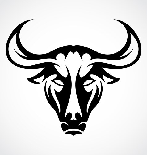 Tribal Bull Head Tattoo Vector Image