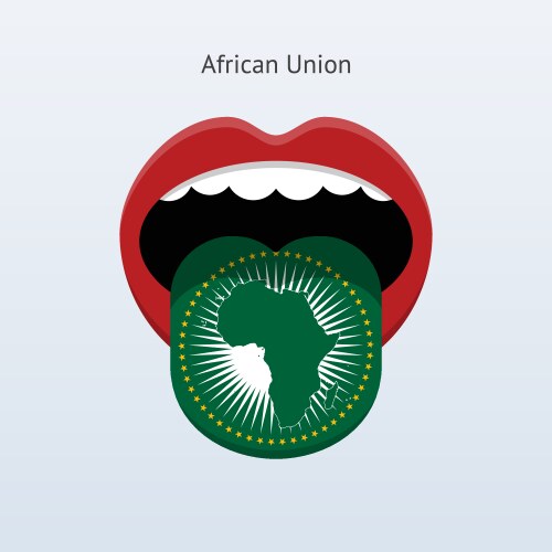 African union language abstract human tongue vector image