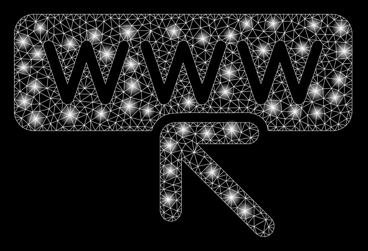 Flare mesh network website address with vector image