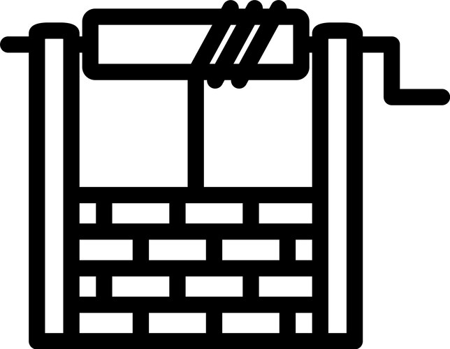 Black and white icon of a classic window Vector Image