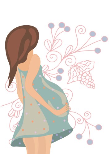 Pregnant floral Vector Image