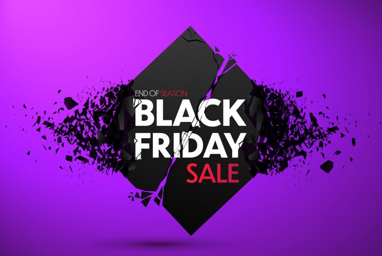 Black friday sale banner vector image