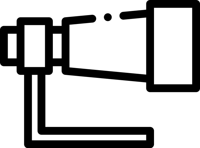 Camera lens icon thin linear style design Vector Image