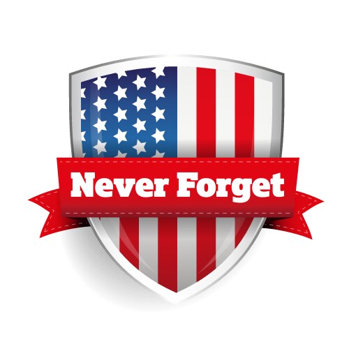 Never forget 911 usa september 11 2001 Royalty Free Vector