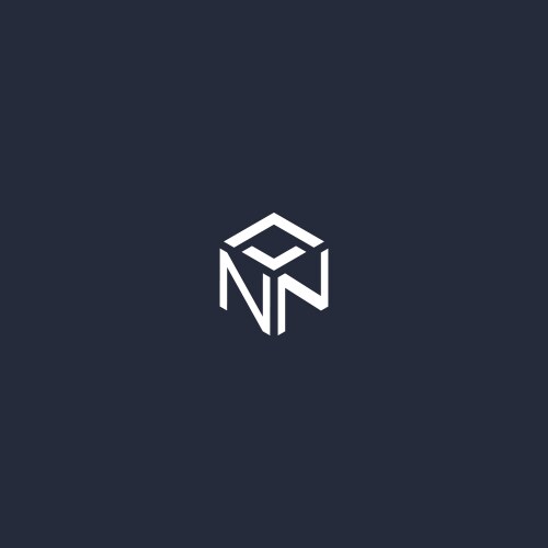 Letter nn wedding monogram logo design Royalty Free Vector