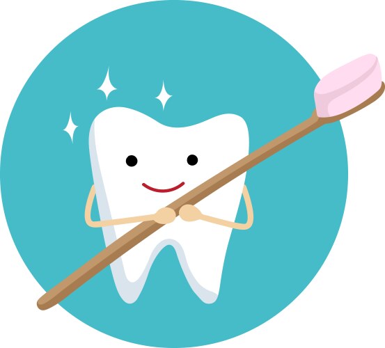 Cute clean tooth Royalty Free Vector Image - VectorStock