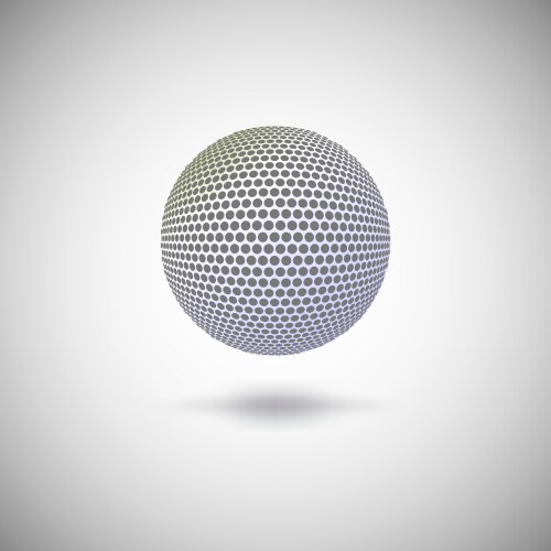 Collection of halftone sphere logo template Vector Image
