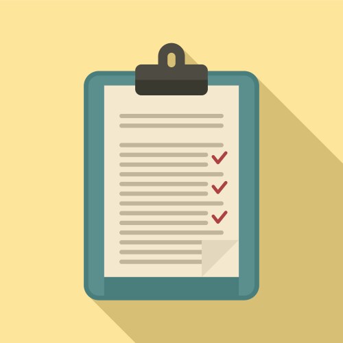 Internship to do list icon flat style vector image