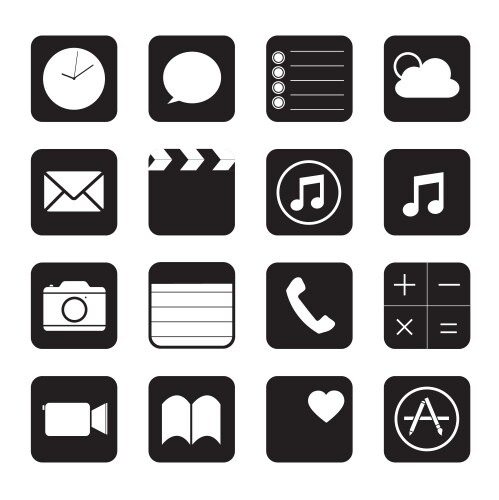 Touchscreen smart phone mobile button vector image