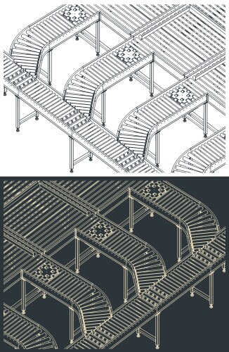 Conveyors for warehouses and factories vector image