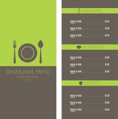 Abstract menu background with some special objects vector image