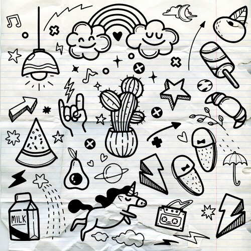 Hand drawn abstract scribble doodle Royalty Free Vector