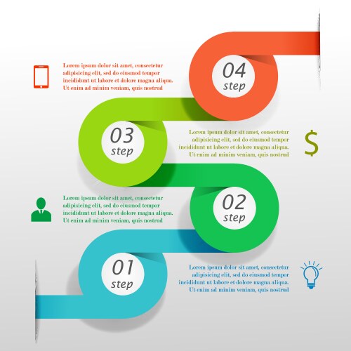 Infographic arrows with 3 step up options Vector Image