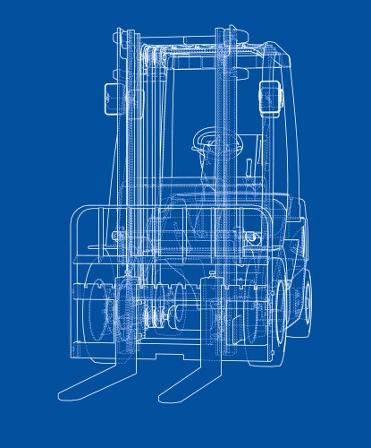 forklift concept vector image