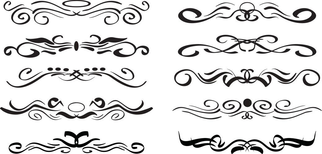 Set of graphical flowers Royalty Free Vector Image