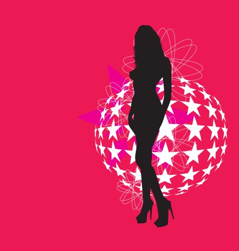 Sexy silhouette vector image