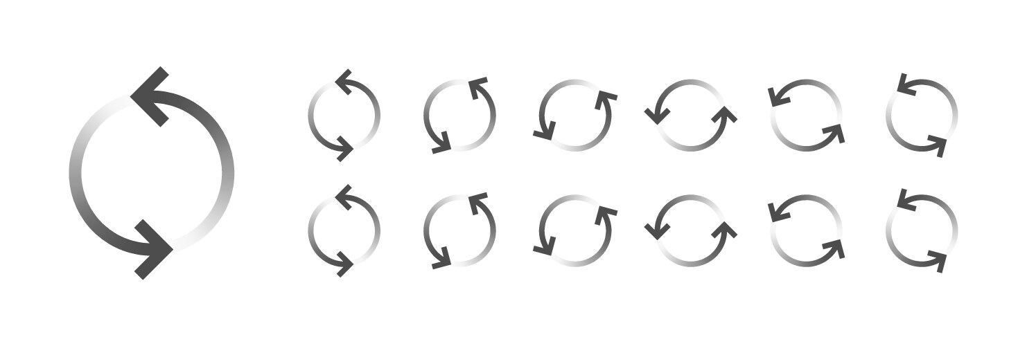 Circular loading buffering icons vector image