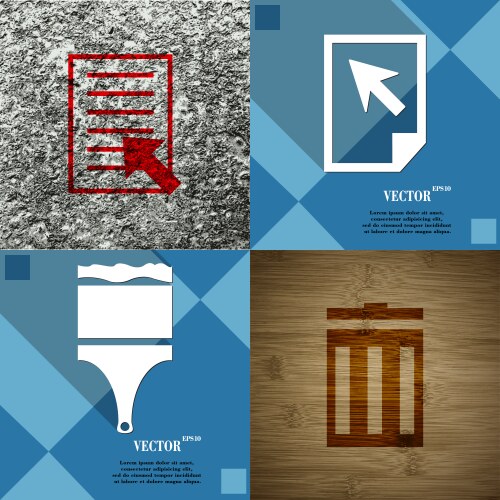 Set of abstract backgrounds with different web vector image