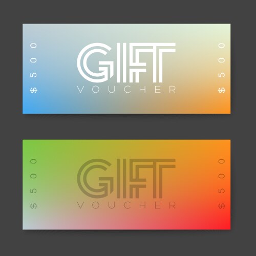 Set of gift discount voucher cards Vector Image