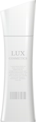 White plastic cosmetic bottle with a modern design Vector Image