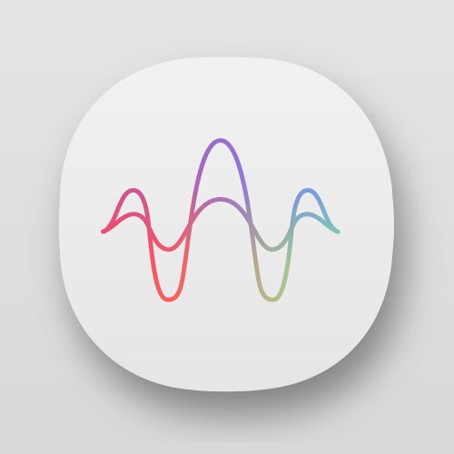 Abstract overlapping waves app icon uiux user vector image