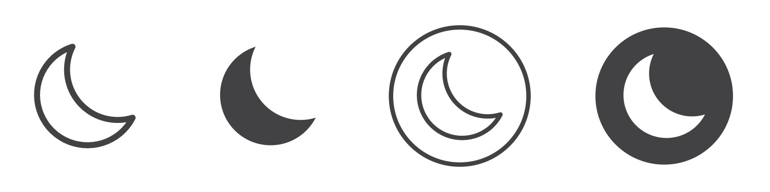 Moon Transparent Phases Vector Images (over 120)