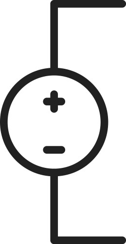 Dc voltage source icon image suitable vector image