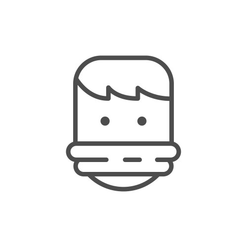 tied hostage line outline icon vector image