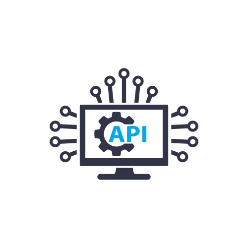 API Integration Icon - Software Connection vector image